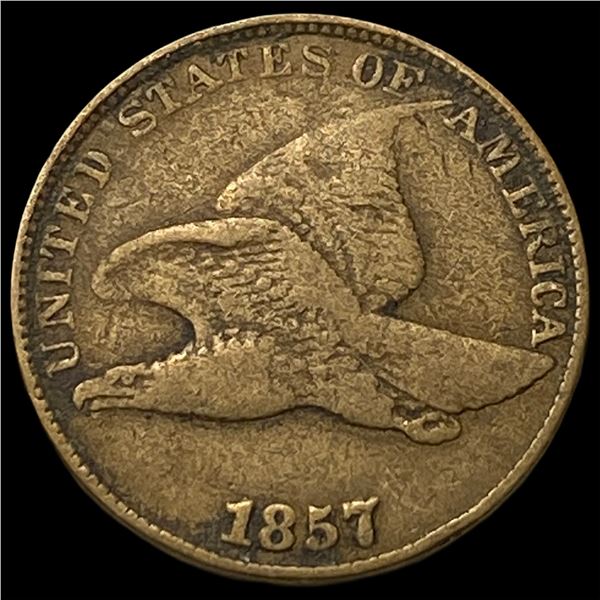 1857 Flying Eagle Cent ABOUT UNCIRCULATED
