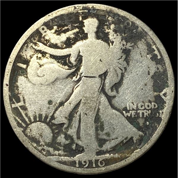 1916-D Walking Liberty Half Dollar NICELY CIRCULATED