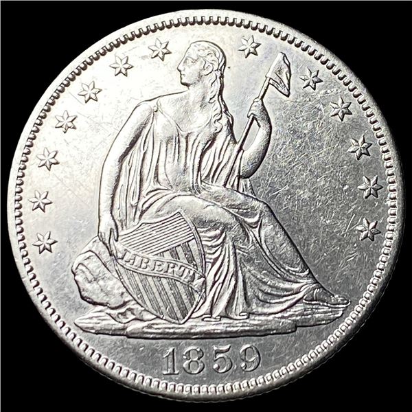 1859-O Silver Seated Liberty Half Dollar CLOSELY UNCIRCULATED