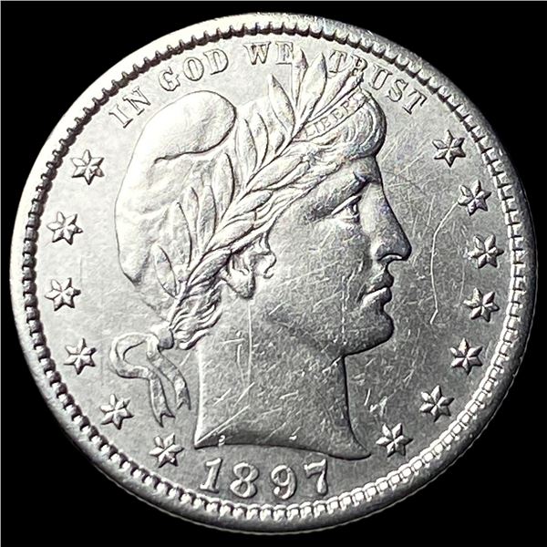 1897-S Silver Barber Quarter CLOSELY UNCIRCULATED