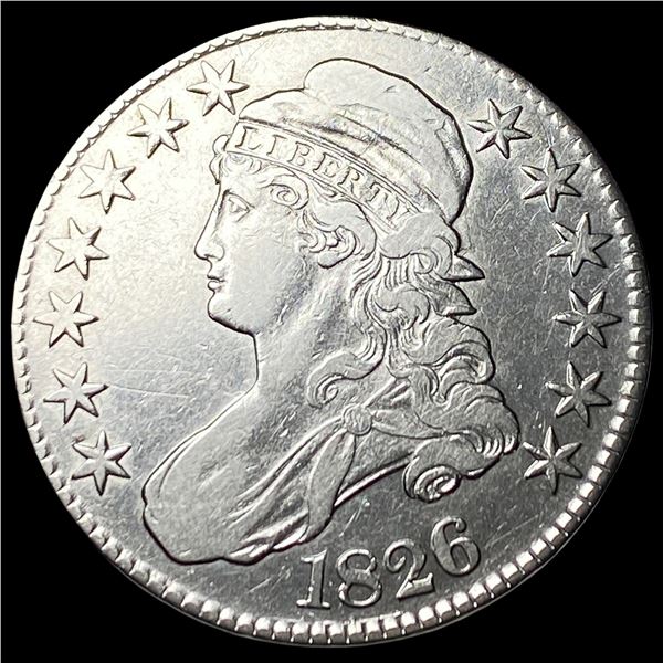 1826 Capped Bust Half Dollar NEARLY  UNCIRCULATED