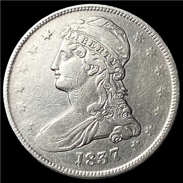 1837 Capped Bust Half Dollar NEARLY UNCIRCULATED