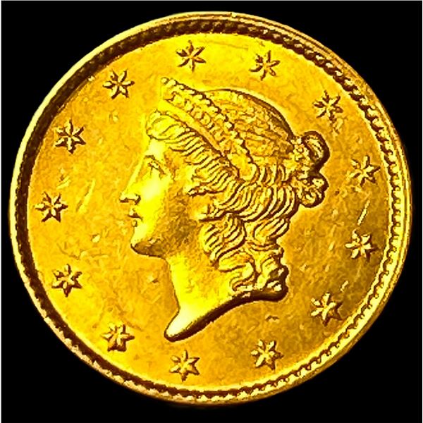 1853 Gold $1 Liberty Head Type 1 UNCIRCULATED