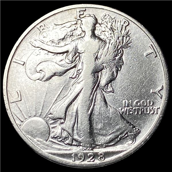 1928-S Silver Walking Liberty Half Dollar NEARLY UNCIRCULATED