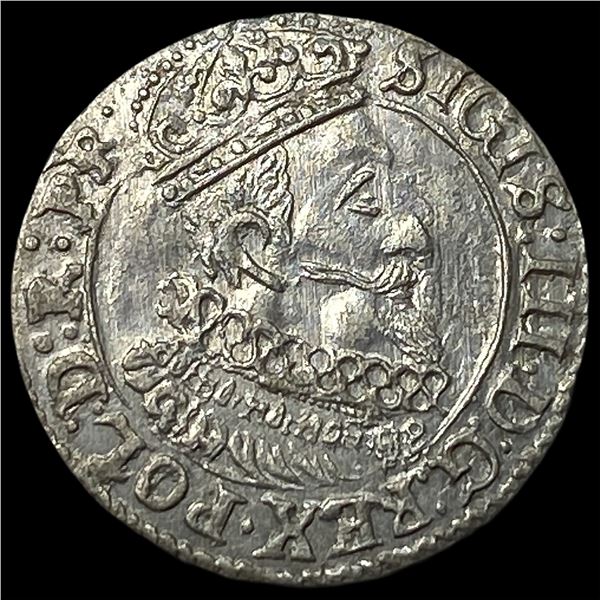 1626 Polish-Lithuanian 3 Groschen Silver Coin UNCIRCULATED