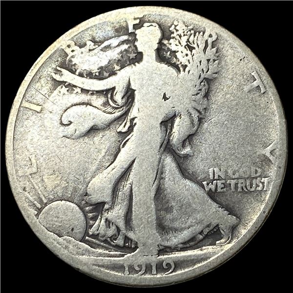 1919-D Silver Walking Liberty Half Dollar NICELY CIRCULATED