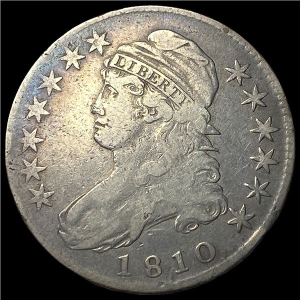 1810 Capped Bust Half Dollar ABOUT UNCIRCULATED