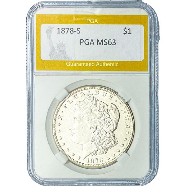 1878-S Morgan Silver Dollar PGA MS63