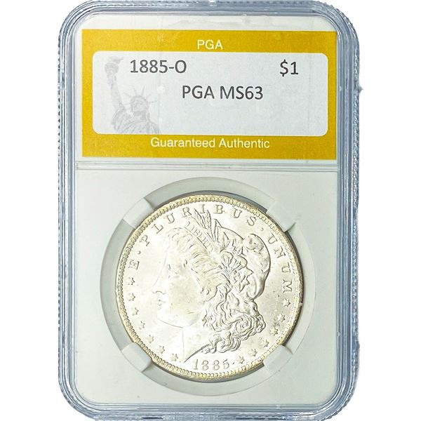 1885-O Morgan Silver Dollar PGA MS63