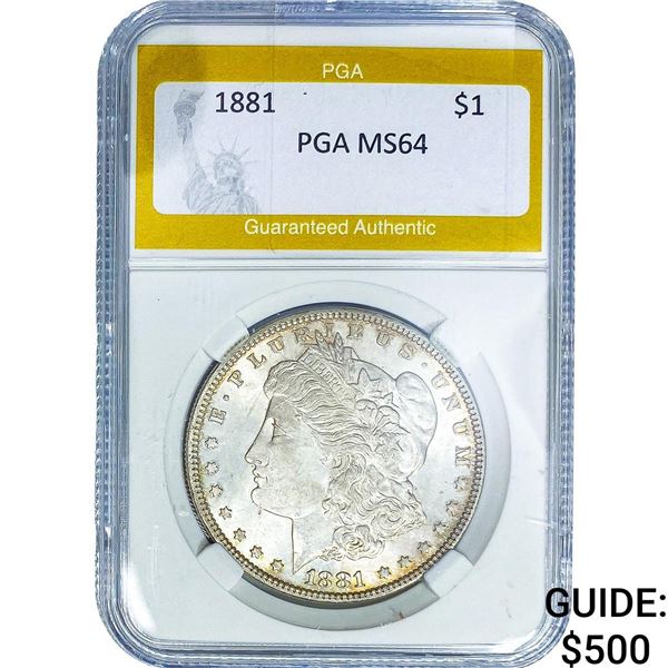 1881 Morgan Silver Dollar PGA MS64
