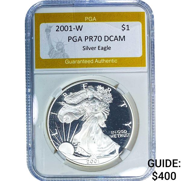 2001-W Silver Eagle PGA PR70 DCAM