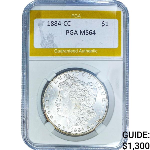 1884-CC Morgan Silver Dollar PGA MS64