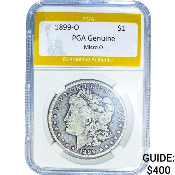 1899-O Morgan Silver Dollar PGA Genuine Micro O