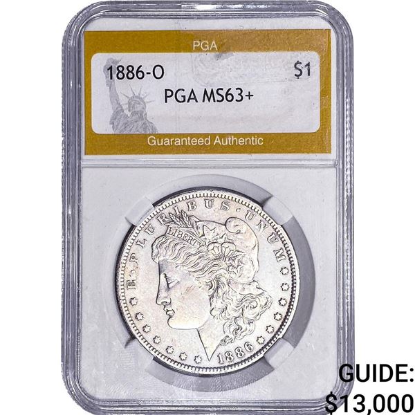 1886-O Morgan Silver Dollar PGA MS63+