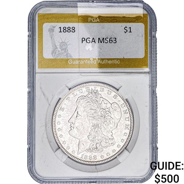 1888 Morgan Silver Dollar PGA MS63