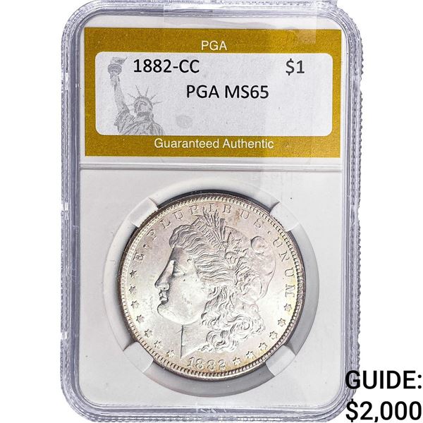 1882-CC Morgan Silver Dollar PGA MS65