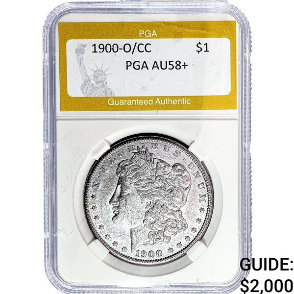 1900-O/CC Morgan Silver Dollar PGA AU58+