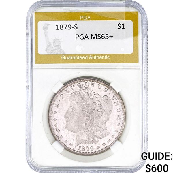 1879-S Morgan Silver Dollar PGA MS65+