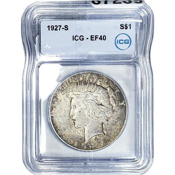 1927-S Silver Peace Dollar ICG EF40