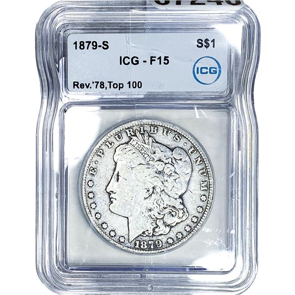 1879-S Morgan Silver Dollar ICG F15