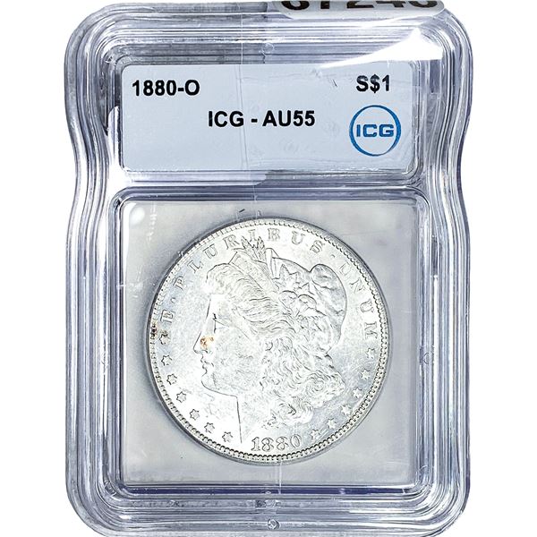 1880-O Morgan Silver Dollar ICG AU55