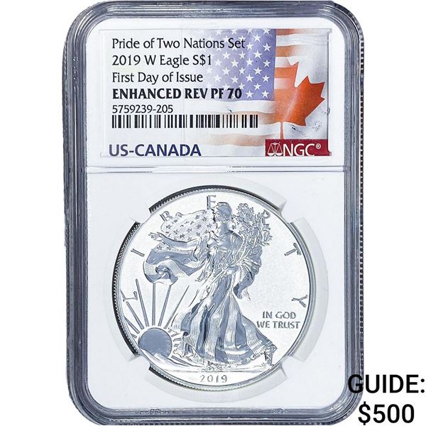 2019-W Silver Eagle NGC PF70 Enhanced Rev