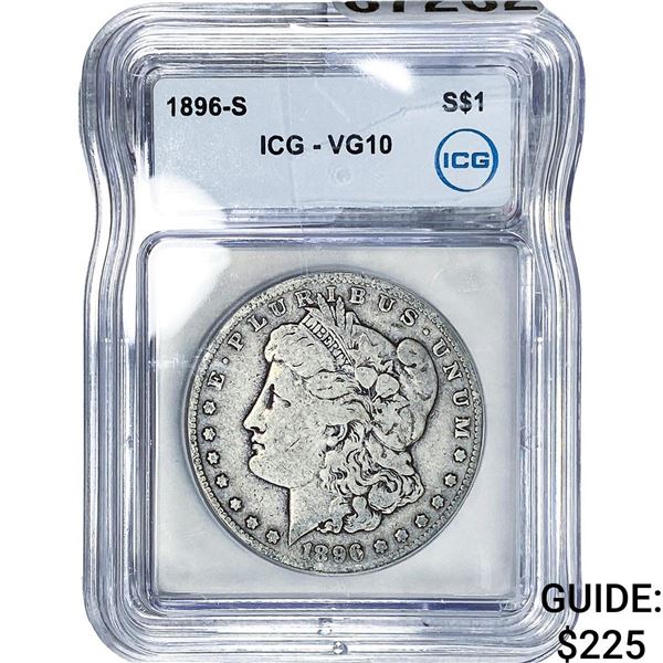1896-S Morgan Silver Dollar ICG VG10