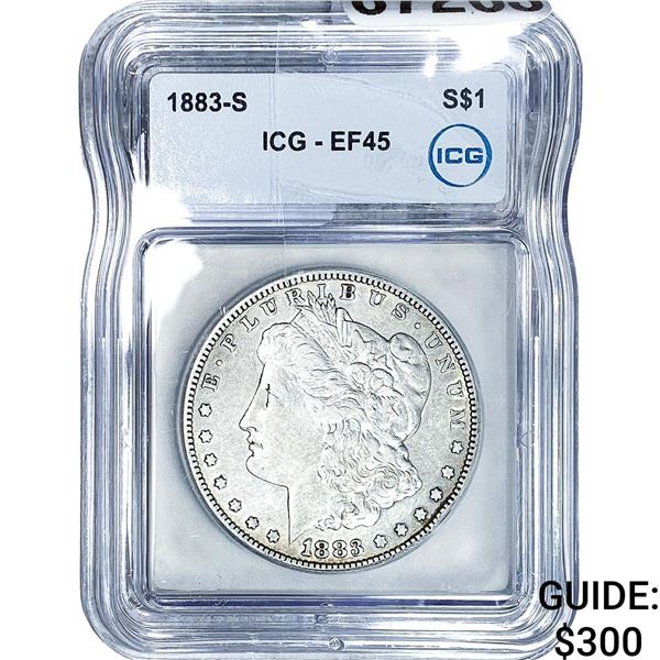 1883-S Morgan Silver Dollar ICG EF45