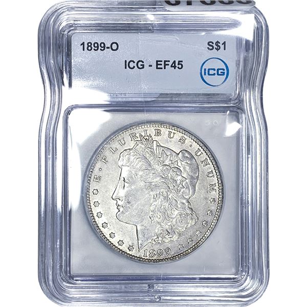 1899-O Morgan Silver Dollar ICG EF45