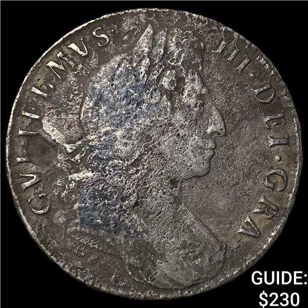 1691 Great Britain SIlver 1/2 Penny