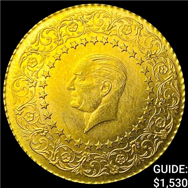 1964 Turkey Gold 50 Kurush .1034oz AGW