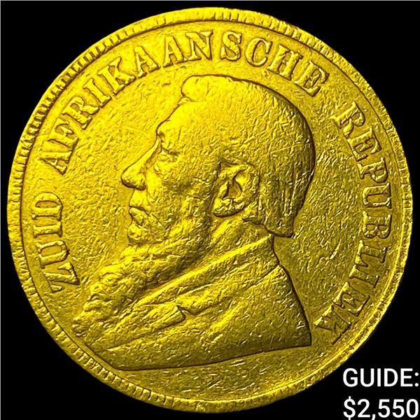 1897 South Africa Gold 1 Pond .235 AGW
