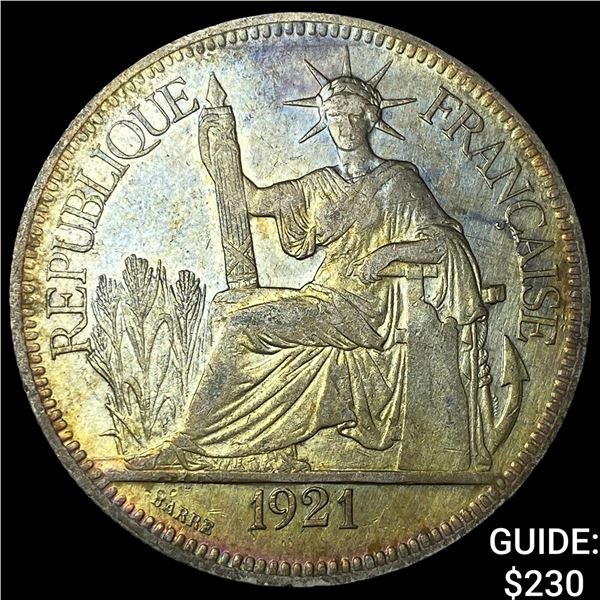 1921 French Indo-China .7813oz Silver Piastre
