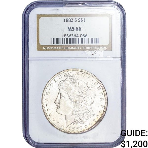 1882-S Morgan Silver Dollar NGC MS66