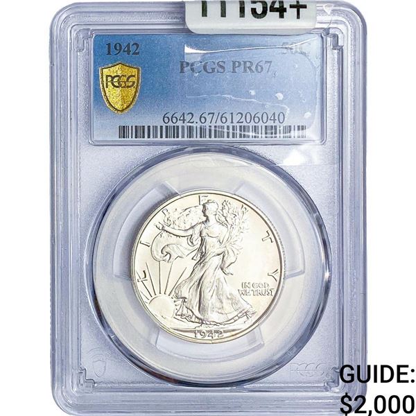 1942 Walking Liberty Half Dollar PCGS PR67