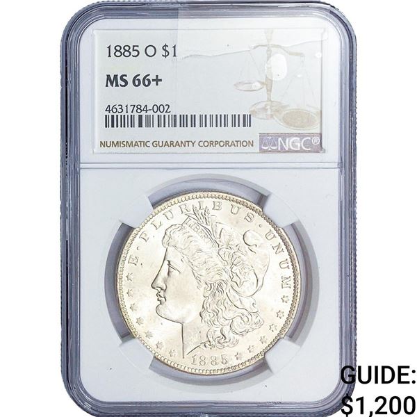 1885-O Morgan Silver Dollar NGC MS66+
