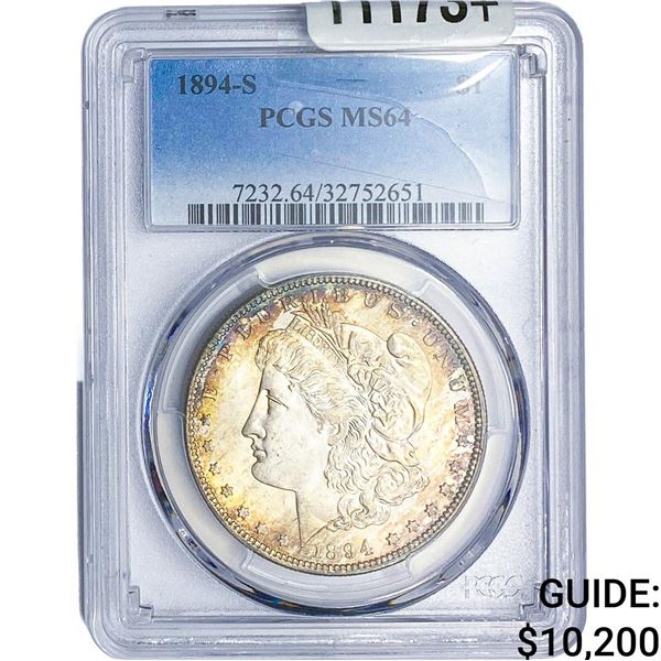1894-S Morgan Silver Dollar PCGS MS64