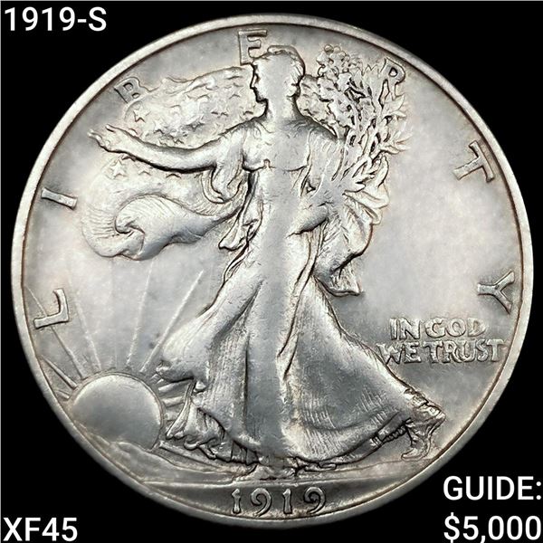 1919-S Walking Liberty Half Dollar NEARLY UNCIRCULATED