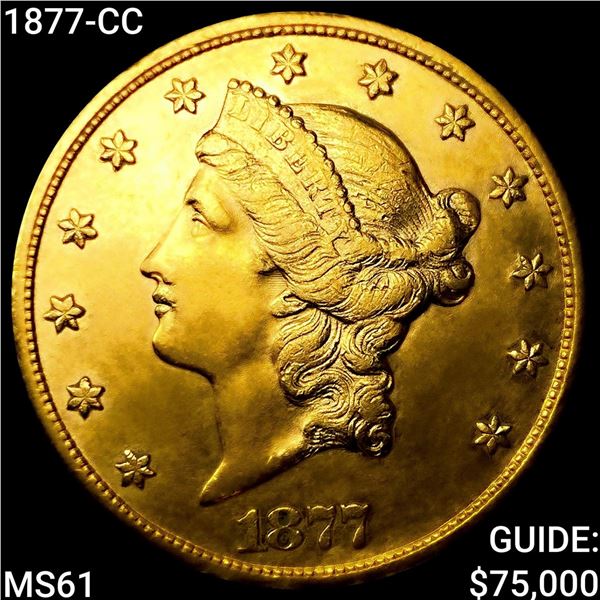 1877-CC $20 Gold Double Eagle UNCIRCULATED