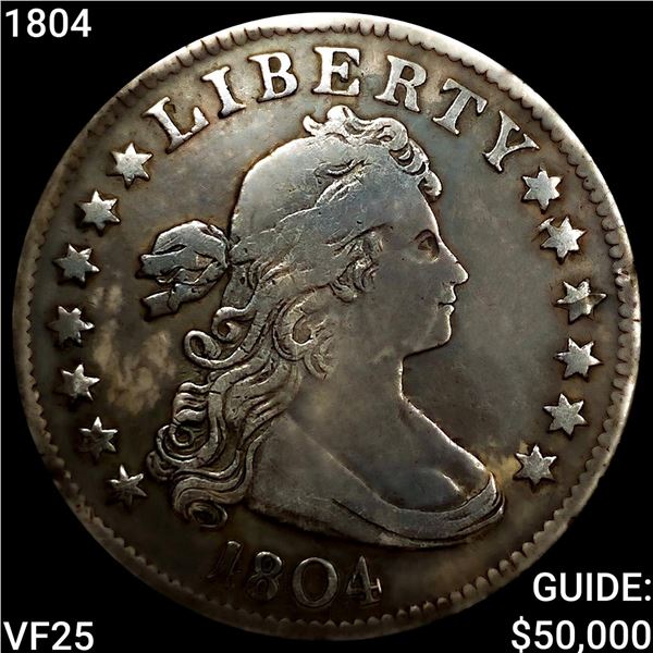1804 Draped Bust Quarter LIGHTLY CIRCULATED