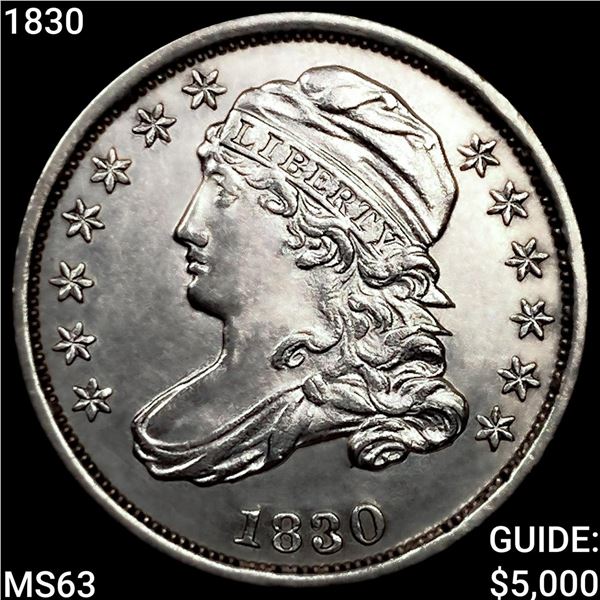 1830 Capped Bust Dime CHOICE BU