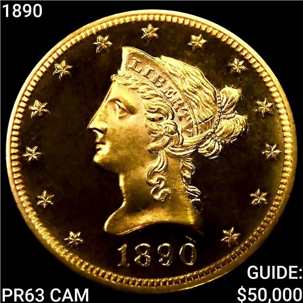 1890 $10 Gold Eagle CHOICE PROOF CAM