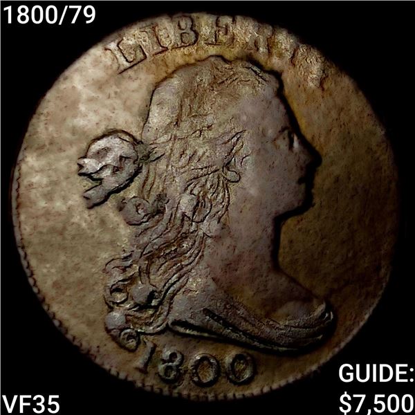 1800/79 Draped Bust Large Cent ABOUT UNCIRCULATED
