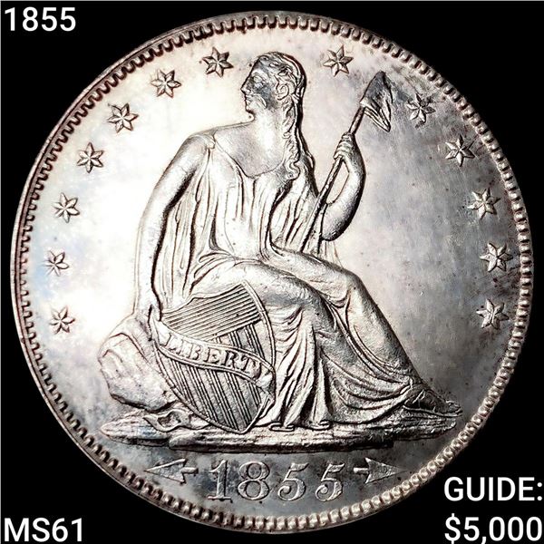 1855 Seated Liberty Half Dollar UNCIRCULATED