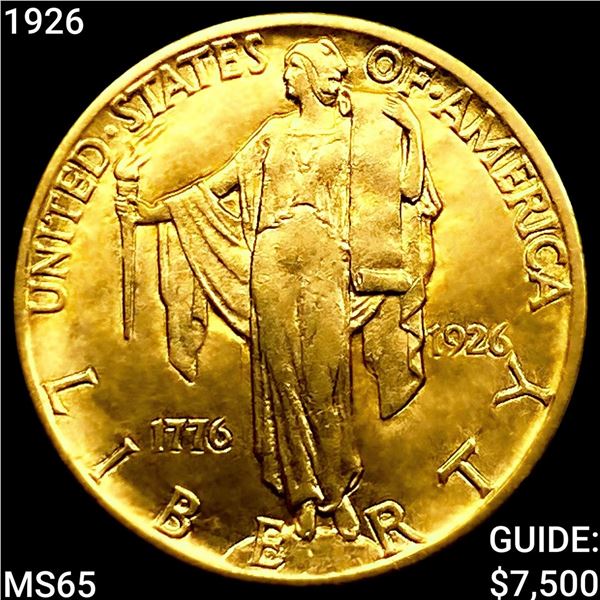 1926 Sesquincentennial $2.50 Gold Quarter Eagle GEM BU