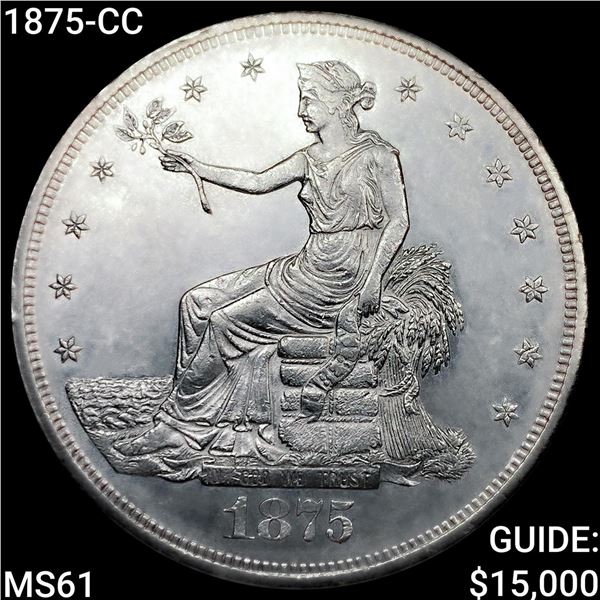 1875-CC Silver Trade Dollar UNCIRCULATED