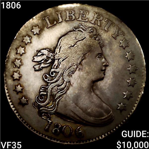 1806 Draped Bust Quarter ABOUT UNCIRCULATED