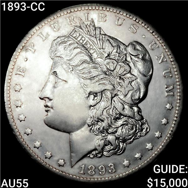 1893-CC Morgan Silver Dollar HIGH GRADE