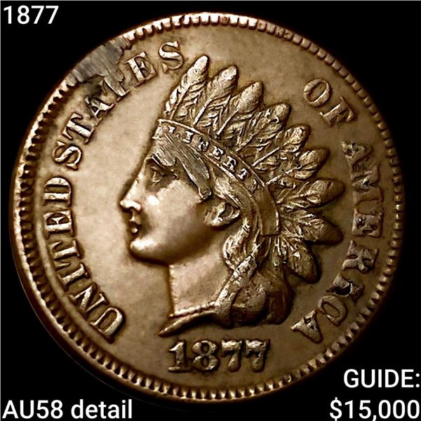 1877 Indian Head Cent CHOICE AU