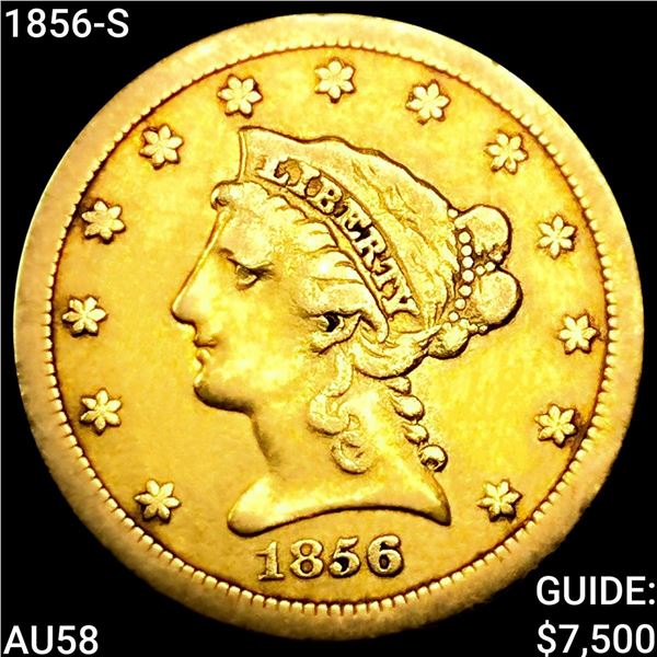 1856-S $2.50 Gold Quarter Eagle CHOICE AU